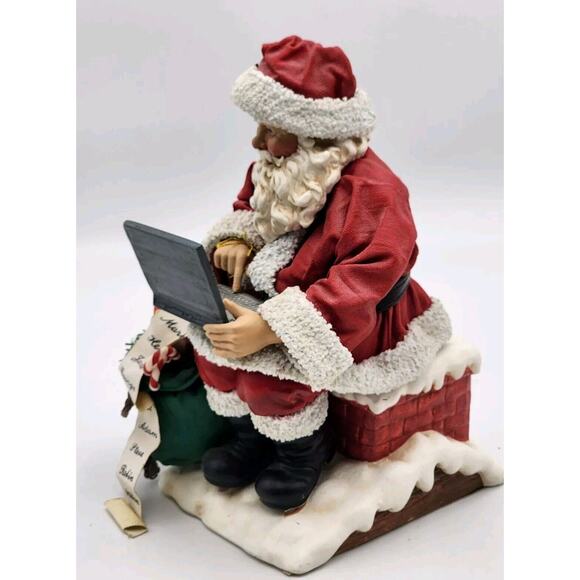 Clothtique Possible Dreams Santa's New List Computer Laptop Who's Naughty Nice - Picture 3 of 14